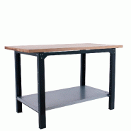 SimonRack Établi industriel avec côtés fermés, 1500x750 mm, plateau en bois lamellé 32 mm, charge 1000 kg, Noir - BT-6 PRO - noir métal 8425437126291