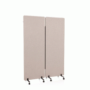Système de parois de séparation acoustique FLEXMIUT Set de deux Taupe hjh OFFICE - marron polyester 891000