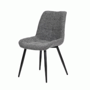 Chaise Cristo grises foncées x4 -  Autre Velours Amadeus 60x51.5 cm - gris textile 3520071978789