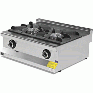 Climahosteleria Table de cuisson à gaz 4 brûleurs 4x3,6 kW 600x635x285h mm EMP6KG020 Linea 600 Istanbul - EMP6KG020