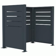Euroterrasse Cache conteneur orkim h1450mm ajoure 3 pans metal gris 7016 - gris métal 40122 Euroterrasse Cache conteneur orkim h1450mm ajoure 3 pans metal gris 7016 - gris métal 40122
