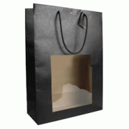 Gimex Sac King Fenêtre Noir Intense Kraft 180g - 33+14x45,7cm par 60 - noir en carton 3700481692905 Gimex Sac King Fenêtre Noir Intense Kraft 180g - 33+14x45,7cm par 60 - noir en carton 3700481692905
