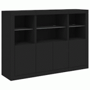 Helloshop26 - Buffet bahut commode armoire meuble de rangement organisateur cuisine salle de séjour salon avec lumières LED 3 pcs 02_0037226 - 30002 Helloshop26 - Buffet bahut commode armoire meuble de rangement organisateur cuisine salle de séjour salon avec lumières LED 3 pcs 02_0037226 - 30002
