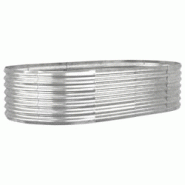 Helloshop26 - Jardinière bac lit surélevé plantes fleurs terrasse jardin de jardin acier enduit de poudre argenté argent 02_0039716 - 3000218549633 Helloshop26 - Jardinière bac lit surélevé plantes fleurs terrasse jardin de jardin acier enduit de poudre argenté argent 02_0039716 - 3000218549633