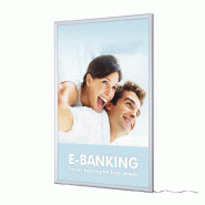 SHOWDOWN Displays Exposiciónate Boîte D'affichage Lumineux LED A0  PLEDA0G30 - argenté aluminium PLEDA0G30