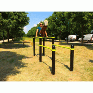 Street Workout DAMAPRO - Double Dips - Équipement en acier galvanisé thermolaqué pour pectoraux et triceps Street Workout DAMAPRO - Double Dips - Équipement en acier galvanisé thermolaqué pour pectoraux et triceps
