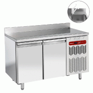 Table de travail refrigeree timbre positive ventilée 2 portes gn 1/... - PTG2N/HA-R2EV