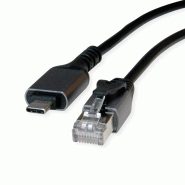 VALUE Câble convertisseur USB 3.2 Gen 2 type C - Gigabit Ethernet, noir, 2 m VALUE Câble convertisseur USB 3.2 Gen 2 type C - Gigabit Ethernet, noir, 2 m