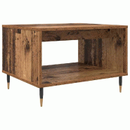 VidaXL Table basse Bois ancien 60 x 50 x 40 cm Bois d'ingénierie Modèle Polaris Vision Plus - 879606