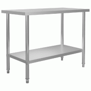 VidaXL Table de travail de cuisine 120x60x85 cm Acier inoxydable - 51190_0
