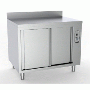 Armoire chauffante 2 portes coulissantes et dosseret prof: 700mm lo... - P7333.0314