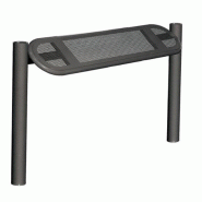 Assis-debout inox brossé - Structure en tube acier Ø 76mm - Assise perforée 2mm Assis-debout inox brossé - Structure en tube acier Ø 76mm - Assise perforée 2mm