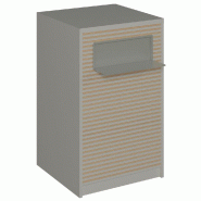 Comptoir Vertigo H T01naturel solo L60cm 1 tabl.Couliss.2tabl.Amovibles blancmat