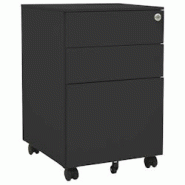 Décoshop26 - Caissons à tiroirs meuble de bureau sur roulettes 3 tiroirs 39 x 45 x 60 cm acier anthracite DEC024558 - 3000254772415 Décoshop26 - Caissons à tiroirs meuble de bureau sur roulettes 3 tiroirs 39 x 45 x 60 cm acier anthracite DEC024558 - 3000254772415