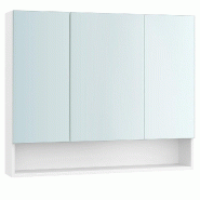 Helloshop26 - Armoire de salle de bain avec portes miroir meuble de rangement armoire murale à miroir compartiment ouvert étagères 12_0004015 - ver