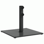 Helloshop26 - Base de parasol carré 43 x 43 x 38 cm stable avec réglage facile jardin extérieur en acier gris foncé 02_0047475 - gris acier 300023