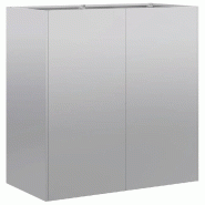 Helloshop26 - Jardinière moderne extérieure grand espace 80 x 40 x 80 cm en acier galvanisé 02_0051502 - acier 3000236946179