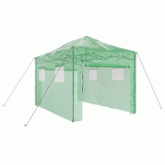 Helloshop26 - Serre de jardin rectangulaire pliable 280 x 410 x 315 cm accès facile design moderne en fer vert 02_0058859 - vert 3000240817915