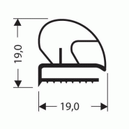 Joint pvc plat sans aimant pour meubles frigos jpf-012_0