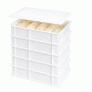 MOLDICA 50 boîtes empilables pour la levée du pain et des pizzas + 50 couvercle, polyéthylène, 30 x 40 x 10, blanc - blanc plastique PCOOK50COP50 MOLDICA 50 boîtes empilables pour la levée du pain et des pizzas + 50 couvercle, polyéthylène, 30 x 40 x 10, blanc - blanc plastique PCOOK50COP50
