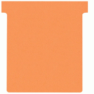 Nobo Pack de 100 fiches T, indice 3 / 80 mm, 170 g/m², orange - orange 2003009