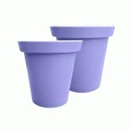 PLAST'UP ROTOMOULAGE Pot de fleurs rond xxl delight 200l - lot de 2 - LAVANDE - violet 0637962080544