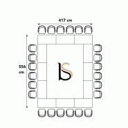 Table abattante polyvalente avec plateau rectangulaire - MDD - 139 x 69,5 cm_0