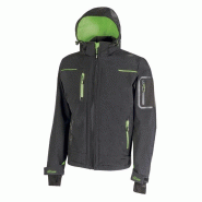 U-Power - Veste Softshell de travail imperméable gris foncé SPACE Gris Foncé Taille L - L gris multi-matériau 8033546445167