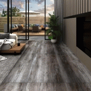Vidaxl planches de plancher pvc non auto-adhésif 5,26 m²2 mm bois rayé 146572