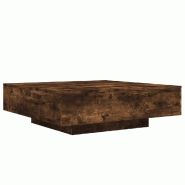 VidaXL Table basse chêne fumé 100x100x31 cm bois d'ingénierie Modèle Nova Minimal - 836599