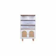 Buffet 2 portes en aggloméré Bohem Haut : 90 x 41 x 158 cm Hanah Home - blanc 8684283661862 Buffet 2 portes en aggloméré Bohem Haut : 90 x 41 x 158 cm Hanah Home - blanc 8684283661862