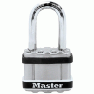 Cadenas à clé MASTER LOCK acier laminé, 4 clés, excell marine l.44 mm