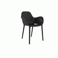 Chaise avec accoudoirs SABINAS  - noir