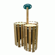 Corbeille bois tri Ronde 2 à 3 X 100 L