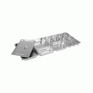 Cuistance - Bac gastronorme inox GN 1/6, profondeur 200 mm - réf. 16GN200 - inox 16GN200 Cuistance - Bac gastronorme inox GN 1/6, profondeur 200 mm - réf. 16GN200 - inox 16GN200