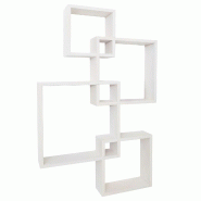 Décoshop26 - Étagère murale moderne en forme de cubes design contemporain 91 x 59 x 10 cm en bois blanc 04_0009076 - Bois massif 3000267305389