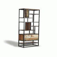 GINER Y COLOMER SL Bibliothèque Kairox en bois recyclé 213cm x 80cm x 40cm - multicolore 6168
