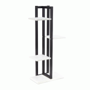 Helloshop26 - Étagère à plantes décorative pour intérieur 93 x 42,5 x 22,5 cm en métal noir 13_0010959 - noir métal 3000245500461