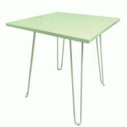 Ligne chr biscarosse table alu carre - vert ral6019 - vert métal MCH-751061-VERT Ligne chr biscarosse table alu carre - vert ral6019 - vert métal MCH-751061-VERT