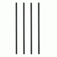 Pailles papier noir Ø0,6x20cm - par 250