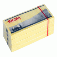 Paquet de 12 blocs de 100 notes autocollantes 40x50 mm jaune SIGMA - papier 70960160