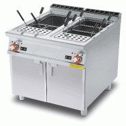 Redcook Cuiseur de pâtes électrique 2 cuves 40+40 lt. Avec chargement automatique. Structure en acier inoxydable. Dimensions 80x90 h90 cm. Modèle C