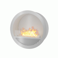 SOLOLED Cheminée bioéthanol encastrable Incyclle Inside - Cheminée bioéthanol murale ronde design d.70 cm Blanc - blanc 0803173016669