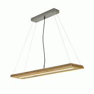 Suspension LED intégrée 27W, 3400 lm, 3000K, IP20, Bois Naturel - Trio - Brad - jaune 4017807451191