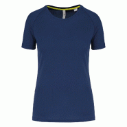 T-shirt de sport à col rond recyclé femme Sporty Navy XXL 100% Polyester - XXL 3663639097703