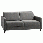 CANAPÉ CONVERTIBLE EXPRESS OSLO TWEED GRIS SILVER COUCHAGE 140*197*16 CM SOMMIER LATTES RENATONISI