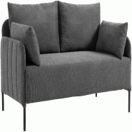 CLP Canapé 2 places Ziden Gris foncé - gris textile 326882