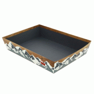 Corbeille carton rectangle Chalet 36x27 - Corbeille carton rectangle Chalet 36x27 -