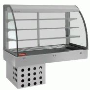 Diamond - Elément top et vitrine sur 3 niveaux ouverte (avec rideau), réfrigérés, ventilés, 2x GN 1/1 - réf. DPA/TVA308-R2 - gris inox AKS-DPA/T Diamond - Elément top et vitrine sur 3 niveaux ouverte (avec rideau), réfrigérés, ventilés, 2x GN 1/1 - réf. DPA/TVA308-R2 - gris inox AKS-DPA/T