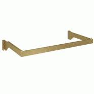 Guidon penderie rectangulaire - section 30x15mm L60cm - or